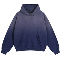 Sweat à capuche d'hiver délavé à l'acide, personnalisé, unisexe, avec logo imprimé vintage, effet vieilli, sportif, à manches longues, en coton molletonné surdimensionné