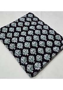 Tela de Algodón de Peso Medio, Ecológica, de Secado Rápido, Estampada a Mano en India, con Diseño Floral, para Confección de Ropa y Creaciones Boho - Product Image 2