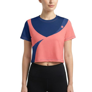 T-shirt court confortable pour femme, tissu doux au toucher, manches courtes, col rond, idéal pour les tenues décontractées estivales au quotidien - Product Image 1