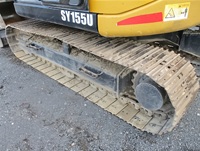 Machine d'excavation robuste SY155U pour la construction commerciale