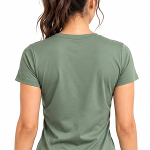 <b>Ladies</b> Sportswear T Shirts 100% Cotton Custom Gym Training <b>Tops</b> Wholesale OEM ODM Private Label Fitness Apparel B2B Buyer Retail - Product Image 6