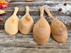 Cuchara de madera natural hecha a mano, utensilio de cocina de madera maciza resistente al calor para el hogar, restaurante, cafetería a precio descontado. - Product Image 5