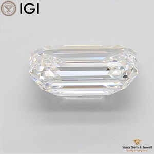 Diamant de laboratoire CVD taille émeraude, couleur D, pureté VVS2, 5,10 carats, 11,88 mm, certifié IGI, pour monture solitaire - Product Image 3
