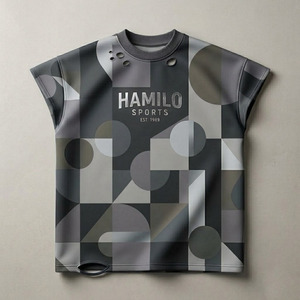 T-shirts de sport pour hommes très demandés avec logo personnalisé en impression numérique, coupe classique, coton, séchage rapide, au meilleur prix - Product Image 4