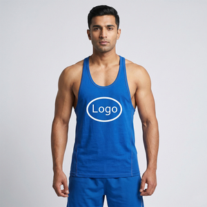 Oem <b>Men's</b> Y Back Tank Top Custom Print 100% Polyester Knitted Custom Logo Stringer Gym Fitness <b>Singlet</b> Workout Muscle Breathable - Product Image 2