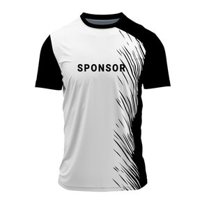 Design Your Own Volleyball Jersey Custom <b>White</b> Black Brush Texture <b>Round</b> <b>Neck</b> Short Sleeve Training Football <b>T</b>-<b>shirt</b> for Men - Product Image 1