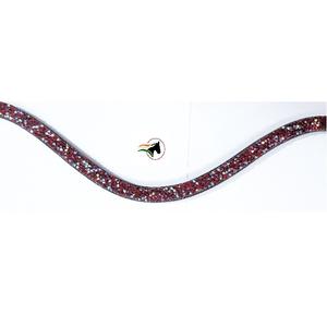 Venta al por mayor de correas de cuero de cambio rápido, serie Slim Flat Rock Crystal, con gancho y bucle, de lujo, para equitación. - Product Image 1