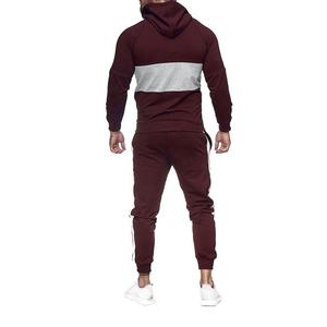Ensemble de survêtement 2 pièces pour homme, survêtement de sport, couleur bicolore, vente en gros - Product Image 5