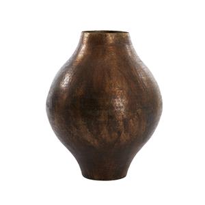 Jarrón de Metal Estilo Wabi-Sabi con Acabado Desgastado, Jarrón Abstracto Extra Grande para Flores - Centro de Mesa de Estilo Nórdico, Jarrón de Mesa Vintage de Cobre - Product Image 1