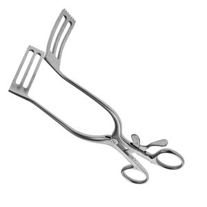 Retractor de doble hoja abierta Ducker de 60 mm x 21 mm, instrumento quirúrgico de acero inoxidable entrelazado, herramienta ortopédica - Product Image 1