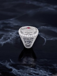 S925 Rhodium Plated Pave Setting <b>Cluster</b> Ring <b>Crystal</b> Rhinestone Geometric Fan Band Jewelry Gift - Product Image 3
