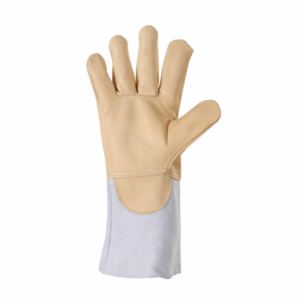 Cowhide Grain Leather Safety Gloves Split Cowhide Hand Protection for Industrial Use <b>Fire</b> Heat Spark Resistant for Welding - Product Image 6