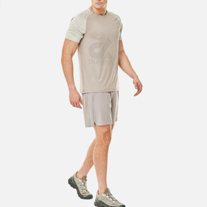 Unisex Lightweight Breathable <b>T</b>-<b>Shirt</b> Shorts Set Four-Way Stretch Summer Running Outfit OEM Custom Activewear Quick Dry Front - Product Image 2