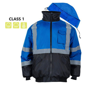 Chaqueta de Trabajo Econex para Hombre, de Alta Visibilidad, Reflectante, de Poliéster, con Cierre Frontal, Franjas de Seguridad, Certificación CE, Detección de Agujas - Product Image 4