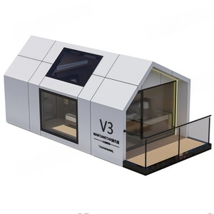 Casa Rodante Portátil Pequeña con Cocina y Baño, Casa Prefabricada Móvil sobre Ruedas, Cabaña Modular - Product Image 5