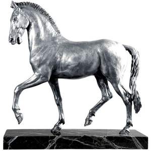 Pièce d'ameublement contemporaine en aluminium moulé en forme de cheval pour un style intérieur moderne, avec une texture raffinée et une structure solide - Product Image 6