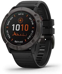 Garmin Fenix 6X Pro Solar ของแท้ นาฬิกา GPS มัลติสปอร์ตระดับพรีเมียม พร้อมระบบชาร์จพลังงานแสงอาทิตย์  คุณสมบัติพิเศษพร้อมแผนที่นำทาง - Product Image 1