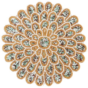 Handcrafted Eco-Friendly Beaded <b>Place</b> <b>Mats</b> for Dining <b>Table</b> Wedding Christmas & Party Decor - Product Image 3