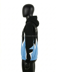 Sweat à capuche en molleton de coton/polyester de haute qualité pour homme, design personnalisé, coupe régulière, séchage rapide, respirant, 360g - Product Image 3