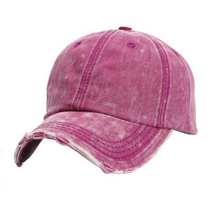 Gorra de béisbol unisex vintage de algodón liso con efecto desgastado y lavado ácido, visera curva, estilo urbano, suministro de fábrica - Product Image 3