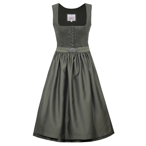 Robe midi trapèze pour femme en velours, col festonné, manches courtes, taille naturelle, tissée, couleur unie, style moderne et romantique - Product Image 1