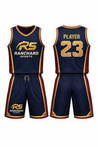 Maillots et shorts de basketball OEM, vêtements de sport personnalisés avec logo, kit de basketball haute performance, léger et respirant, sur mesure - Product Image 2