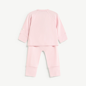 Conjunto de 2 piezas de manga larga de modal y elastano con broches para bebé niña, recién nacida, con pies cubiertos, ODM Vietnam - Product Image 2