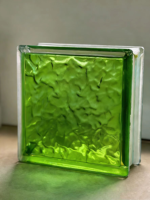 Blocs de verre cristallin transparent de 7,5 pouces, matériaux de construction médicaux avec motif nuage texturé pour usage extérieur et en cuisine