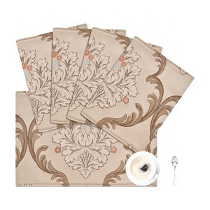 Wholesale Attractive Jacquard Embroidered Floral Table Mat Heat Insulated Pad Dinner Table Decor Rectangular Shaped Mats 35x31cm - Product Image 6
