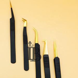 Pinces à épiler pour extensions de cils, pinces à épiler pour cils de vison, pinces à épiler pour extensions de cils, acier inoxydable, offre de logo personnalisé, pointe fine - Product Image 6