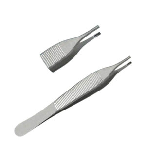 Pince à épiler Adson marron de haute qualité en acier inoxydable certifiée CE, instruments dentaires vétérinaires professionnels pour animaux de compagnie, extraction dentaire - Product Image 1