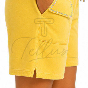 Shorts de sport respirants en coton à taille basse pour femmes, avec impression de logo personnalisé, pour la course à pied – Nouvelle collection de shorts de sport tendance pour femmes - Product Image 6