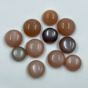 Piedra Lunar de Alta Calidad, Colores Mezclados, Corte Brillante Redondo, 11 Piezas, Piedra Natural de 47.20 Quilates para la Elaboración de Joyas - Product Image 1