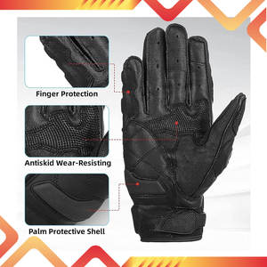 Gants de course d'hiver pour hommes AFS6, gants courts en cuir pour motocross et cross-country avec écran tactile pour les activités de plein air décontractées - Product Image 3
