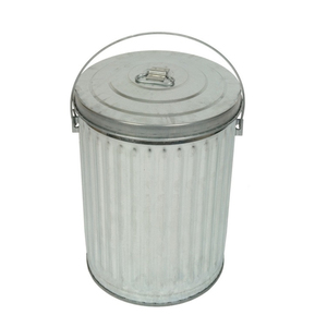 Cubo de Basura de Hierro Galvanizado de Nuevo Diseño con Asa y Tapa para Hogar, Hoteles y Jardín, Contenedor de Residuos Redondo - Product Image 3