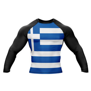 Personnalisez votre propre logo sur un rashguard à manches longues sublimé, rashguard MMA, rashguard BJJ, t-shirt de compression MMA pour hommes - Product Image 1