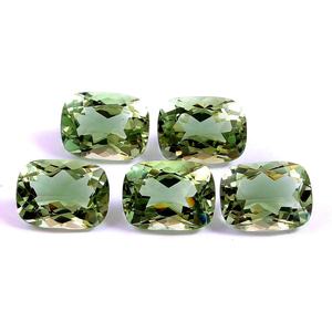5X7MM Natural Green Amethyst <b>Long</b> <b>Cushion</b> Cut Faceted Calibrated Loose Gemstone Jewelry Making Wholesale Lot - Product Image 1