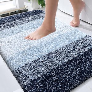 Hot Selling 17"x24" Microfiber Bath <b>Mat</b> Super Absorbent Non-Slip Floor Thick Plush Shaggy Tufted <b>Bathroom</b> Rug Washable Hotel - Product Image 1