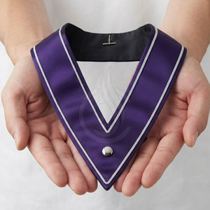 Collier maçonnique en soie de qualité supérieure, léger, confortable, au style épuré, personnalisable pour les événements formels, les cérémonies et les cadeaux - Product Image 4