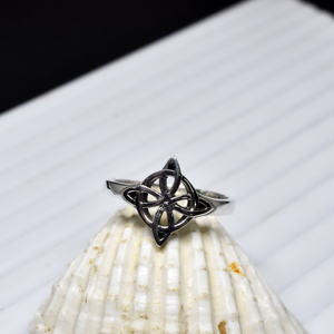 Anillo de Plata de Ley 925 con Nudo Celta, Hecho a Mano, Geométrico, Unisex, Estilo Vintage Gótico, para Boda, Joyería - Product Image 6