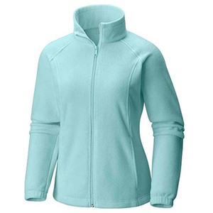 Chaqueta polar para mujer con cremallera completa, cuello alto, transpirable, para uso en exteriores en otoño e invierno, corte regular, color sólido. - Product Image 6