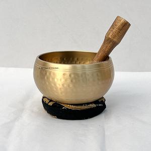 Cuencos Cantores Martillados Personalizables de Alta Calidad con Serigrafía, Cuenco de Sonido para Meditación, Cuenco Tibetano de Bronce y Latón con Martillo y Cojín - Product Image 2