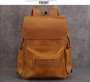 High Quality Custom Genuine <b>Leather</b> <b>Backpack</b> <b>Mens</b> Laptop Bag Waterproof Real <b>Leather</b> Rucksack Travel Daypack LBK-0150 - Product Image 2