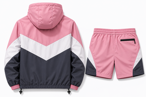 Conjunto de Chaqueta Cortavientos Ligera con Capucha y Pantalones Cortos de Secado Rápido para Hombre, Ropa Deportiva Transpirable para Actividades al Aire Libre - Product Image 3
