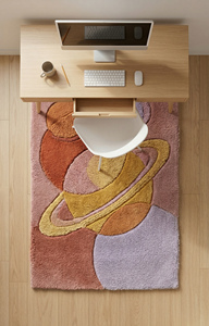 Tapis d'intérieur en feutre de laine tissé à la main de luxe, écologique, doux et texturé, moderne, pour salon, chambre à coucher, décoration de la maison - Product Image 5