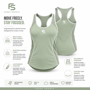 Custom <b>Women</b> Slim Fit Sports Tank <b>Top</b> Breathable <b>Mesh</b> Patchwork Racerback Yoga Gym Wear Moisture Wicking Fitness Training Vest - Product Image 5