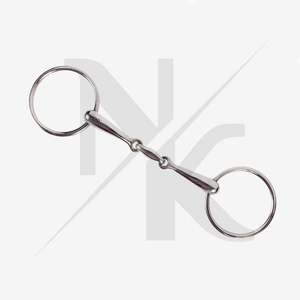 Anillo suelto al por mayor, mordaza de acero inoxidable con eslabón francés para equitación de doma y salto, equipo ecuestre OEM - Product Image 4