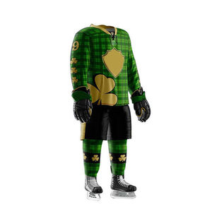 Service OEM en gros, uniforme de hockey sur glace personnalisé, séchage rapide, respirant, maillot imprimé par sublimation, nom et numéro de l'équipe, adulte, 100% - Product Image 6