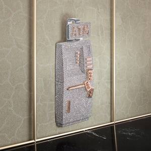 Collar Personalizado con Nombre en Letra VVS, Corte Brillante de Moissanita, Certificado, Chapado en Oro de 18K sobre Plata de Ley 925, Cadena Cubana para Hombre - Product Image 4