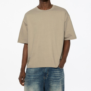 Boxy Fit 100% Cotton Men's T-Shirt 220gsm Heavy <b>Weight</b> Custom Logo Print O-Neck High Quality <b>Blank</b> Shirt Customized OEM - Product Image 1